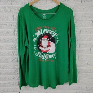 Long Sleeve Casual Santa Wishing You Knit